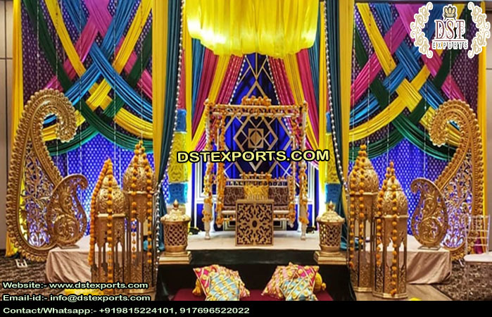 Asian Wedding Mehndi Stages Decoration
