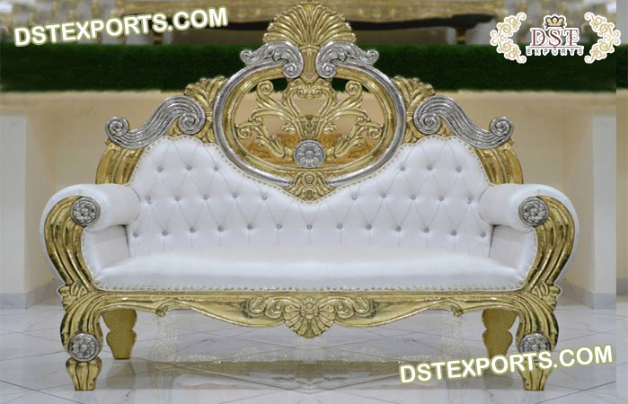 Luxurious Silver Gold Wedding Couch