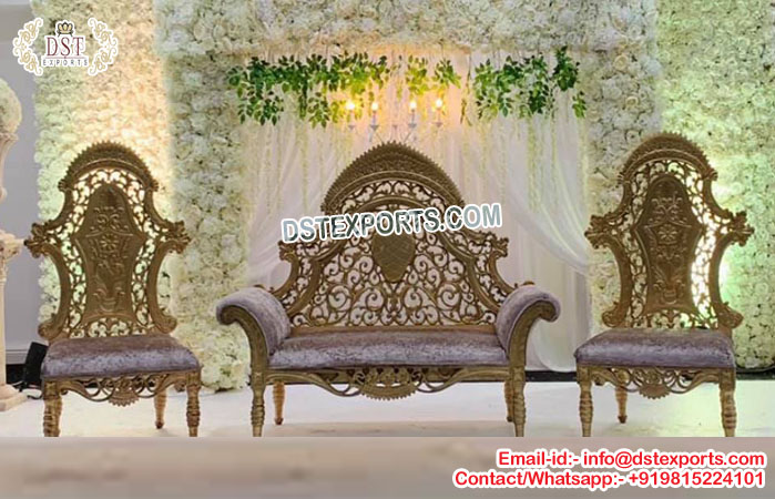 Wedding Stage Couple Sofa with Two Chairs