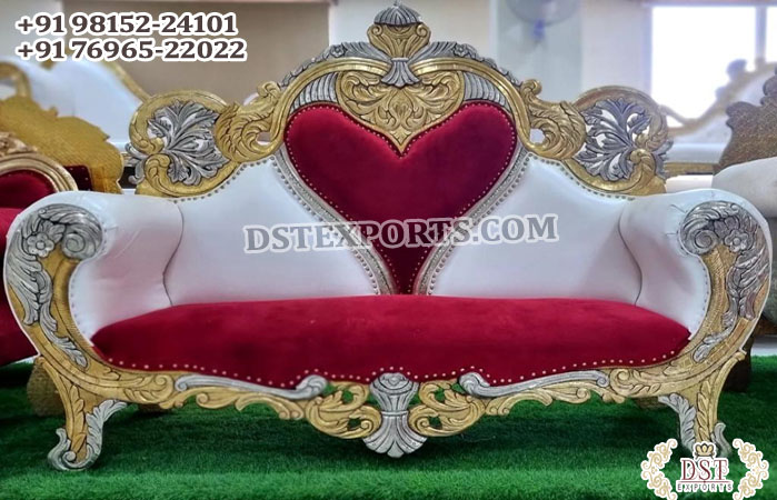 Wedding King Queen Sofa In Heart Shape