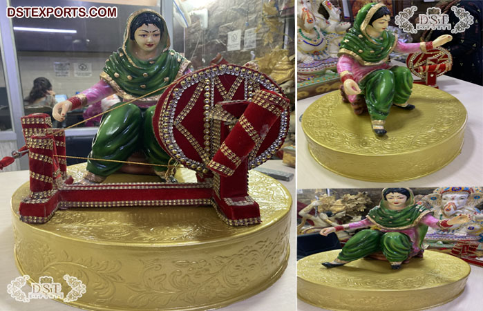 Traditional Punjabi Wedding Statues with Base