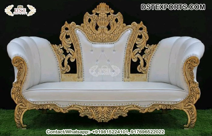 Elegant Wedding Bride Groom King Sofa