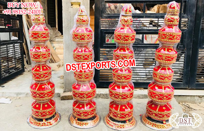 Exclusive Wedding Decoration Indian Pot Pillars