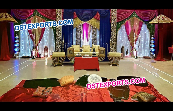 Pakistani Wedding Mehandi Stage Decoration