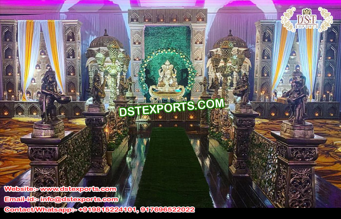 Wedding Ancient Theme Ganesha Stage/Mandap