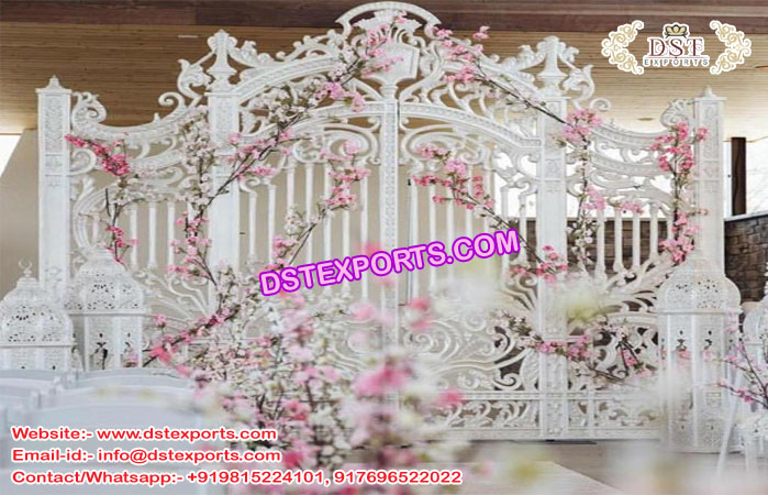 Wedding Stage White Gate Frame