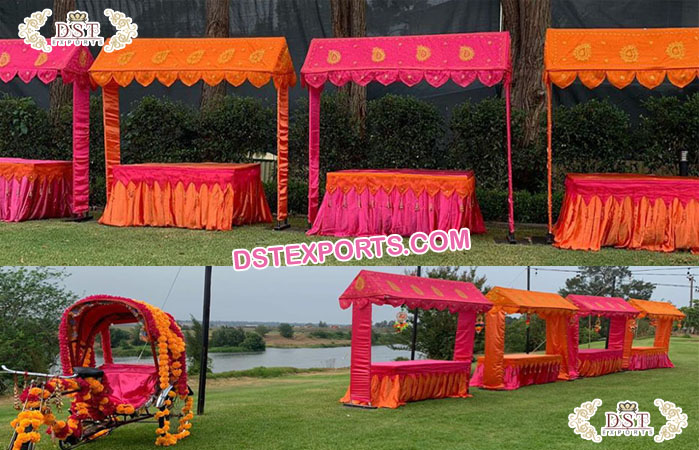 Indian Wedding Food Stall Canopy Decoration