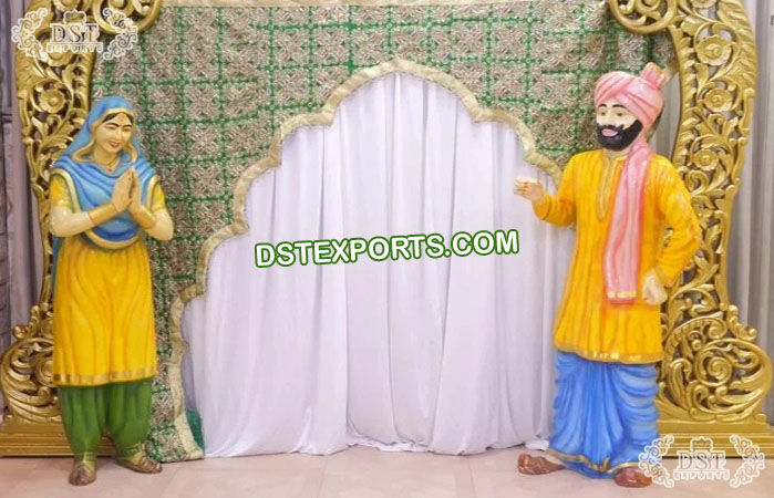 Punjabi FRP Statues for Wedding Entry Gate