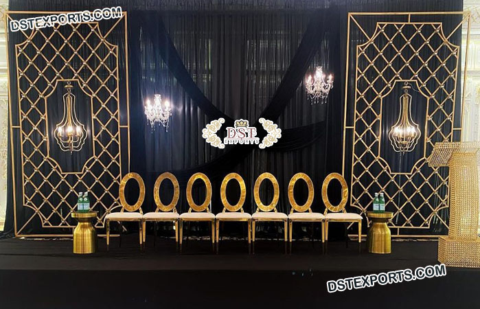 Stunning Wedding Stage Candle Wall Backdrop