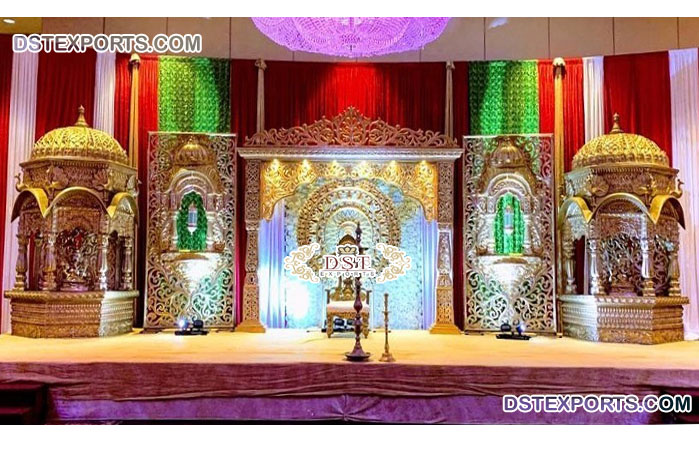 Tamil Wedding Temple Theme Stage Decoration