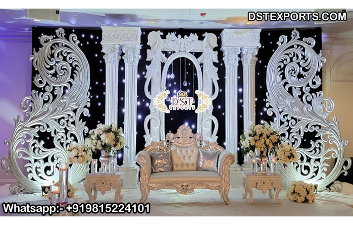White Palace Wedding Stage Decor Brampton