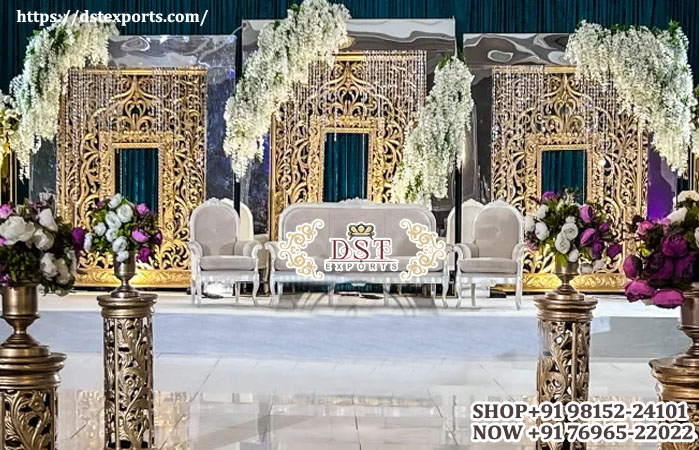 Rajwada Golden Frame for Wedding Backdrop