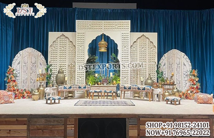Moroccan Wedding Stage Wooden Back Walls