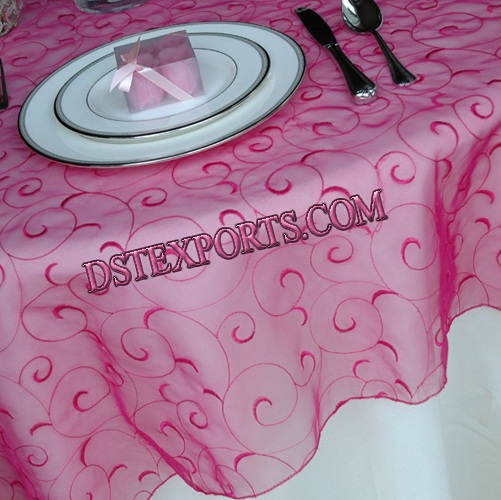 EMBRODRIED PINK TABLE CLOTHES