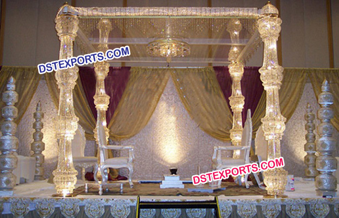 Lighted Crystal Wedding Pillar