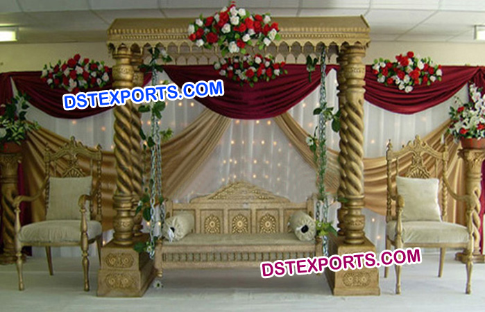 Wedding Carved Wedding Stage with Chairs