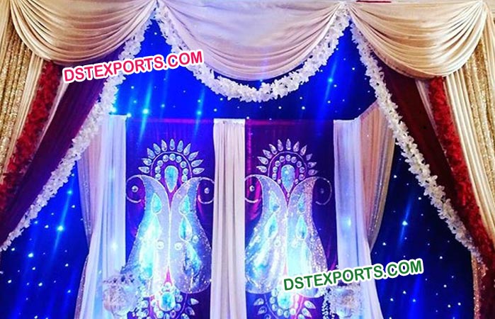 Indian Wedding Paisley Design Backdrop