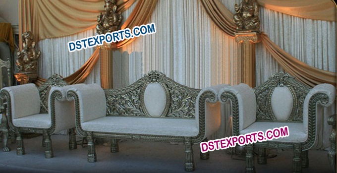 Asian Wedding Silver Carved Furniture