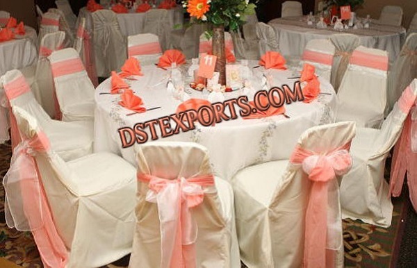 WEDDING CHAIR COVER WITH TISSUE SASHAS