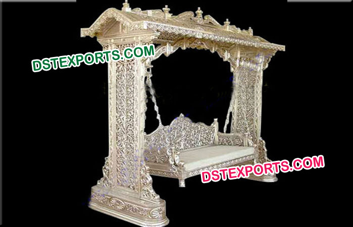 Royal Wedding White Metal Stage Swing