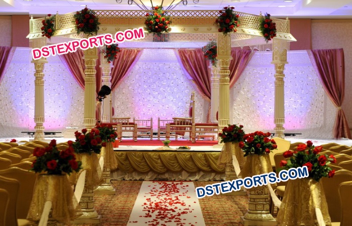 Elegant White Wedding Mandap