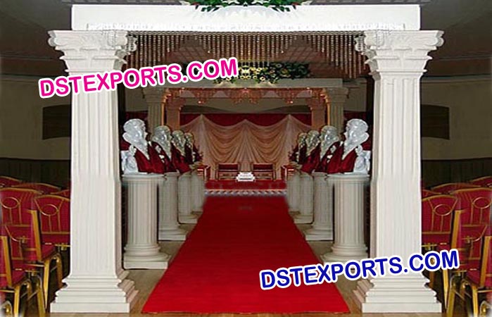 Wedding White Roman Welcome Gate