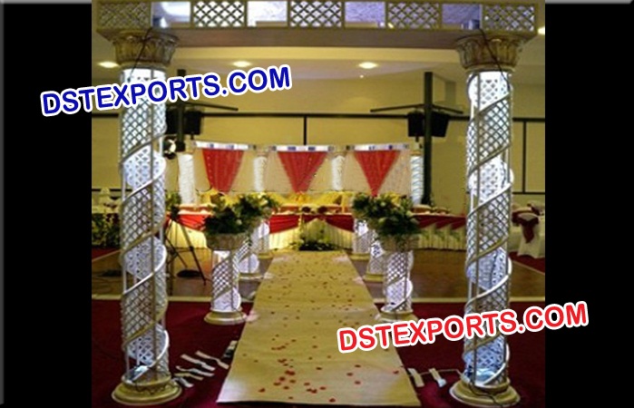 Wedding Carved Fiber Crystal Welcome Gates