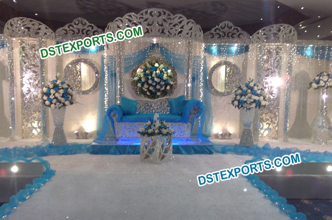 Asian Wedding Crystal Stage Decoration