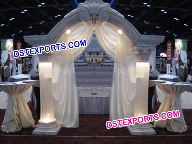 Wedding Lighted Roman Pillar Welcome Gate