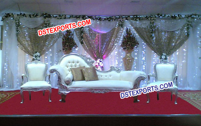 Asian Wedding Silver Italian Sofa