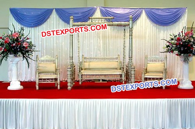 Wedding Woden Sankheda Jhula With Chairs