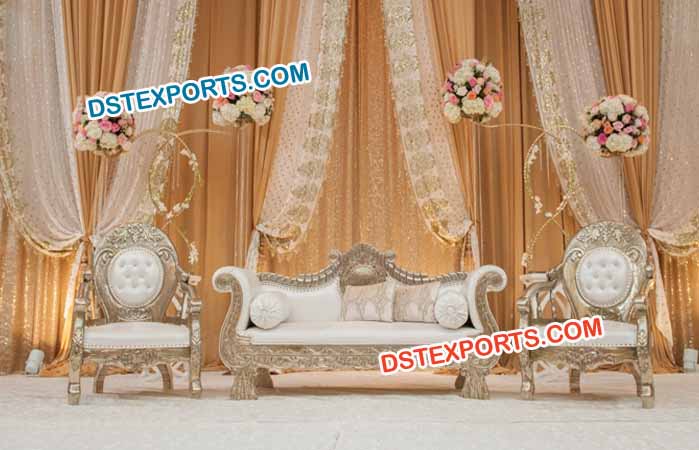 Royal Carved Wedding Sofa Set