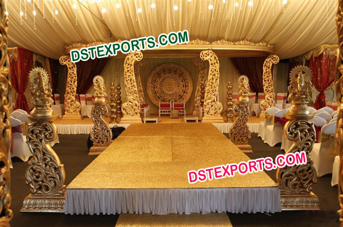 Latest Wooden Hand Craft Wedding Mandap