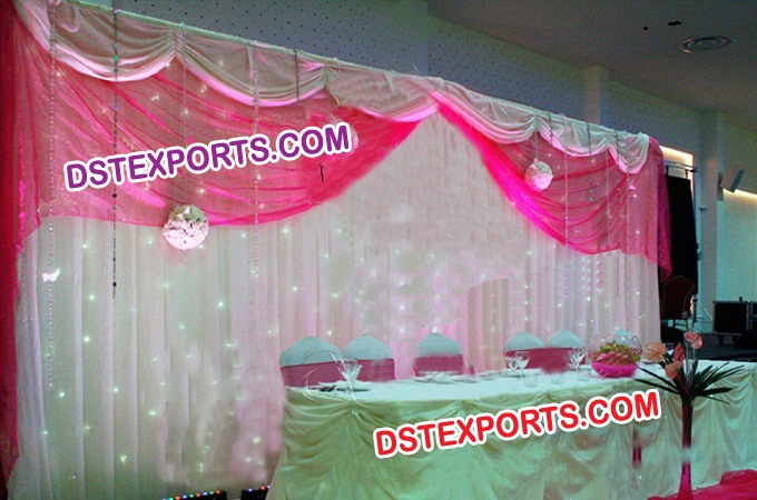 Indian Marriage Stage Backdrop With Swags