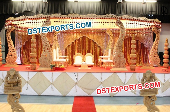 Indian Wedding Handicraft Wooden Mandap