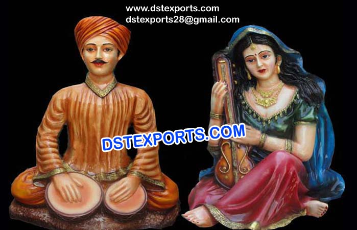 Rajasthani Theme Wedding Decoration Fiber Statues