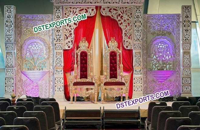 Latest Indian Wedding Stage Decoration Set