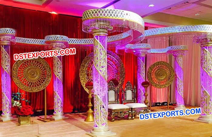 Modern Wedding Fiber Crystal Butterfly Mandap