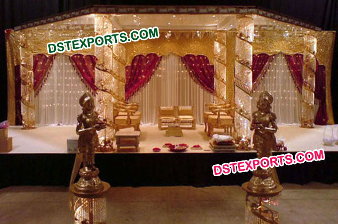 Wedding Crystal Mandap With Led Light