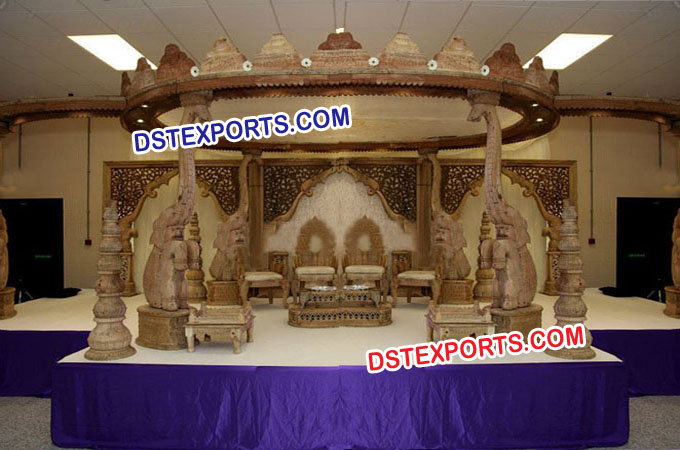 Wooden Elephant Tusk Mandap