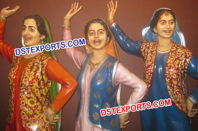 Punjabi Ladies In Gidha Statue