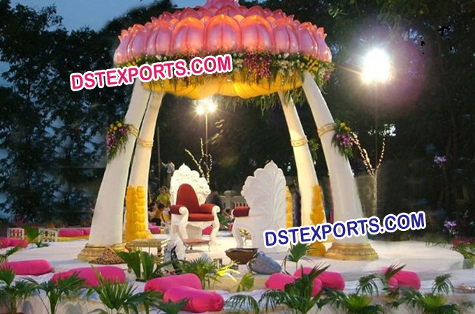 Indian Wedding Trunk Pillar Mandap