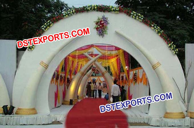 Indian Wedding Elephant Trunk Pillar Decoration
