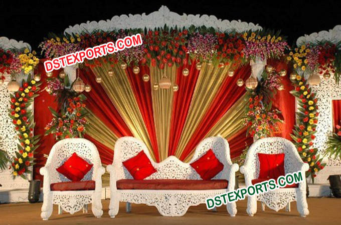 Muslim Wedding White Furniture Stage Set