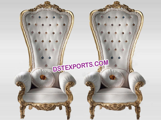 Wedding Royal Queen Throne Chairs Set