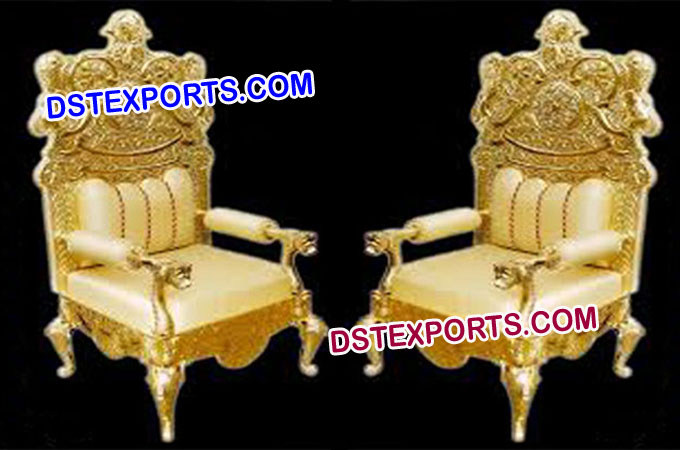 Golden Hindu Wedding Rich Chairs