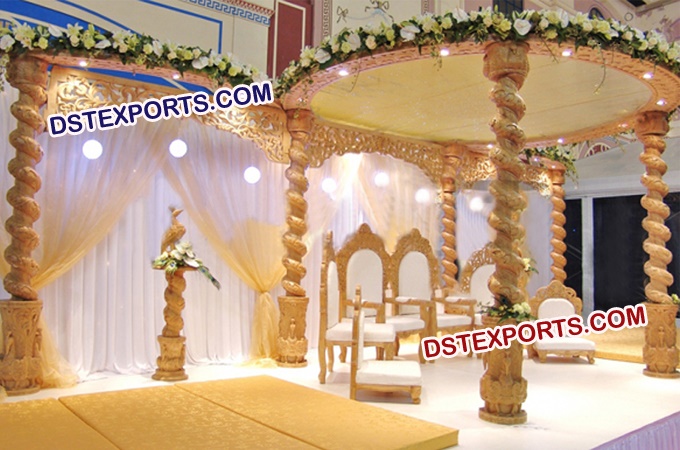 Indian Wedding Wooden twist Mandap