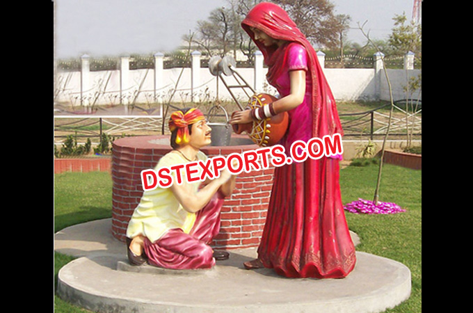 Sohni Mahiwal Fiber Statues