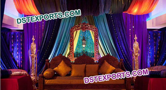 Mughal Wedding Decorated Stage Set/Wedding Stages