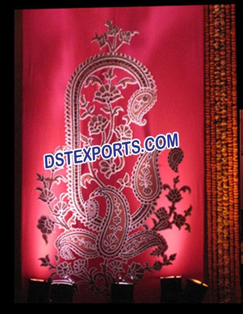 INDIAN WEDDING EMBRODRIED BACKDROP CURTAIN